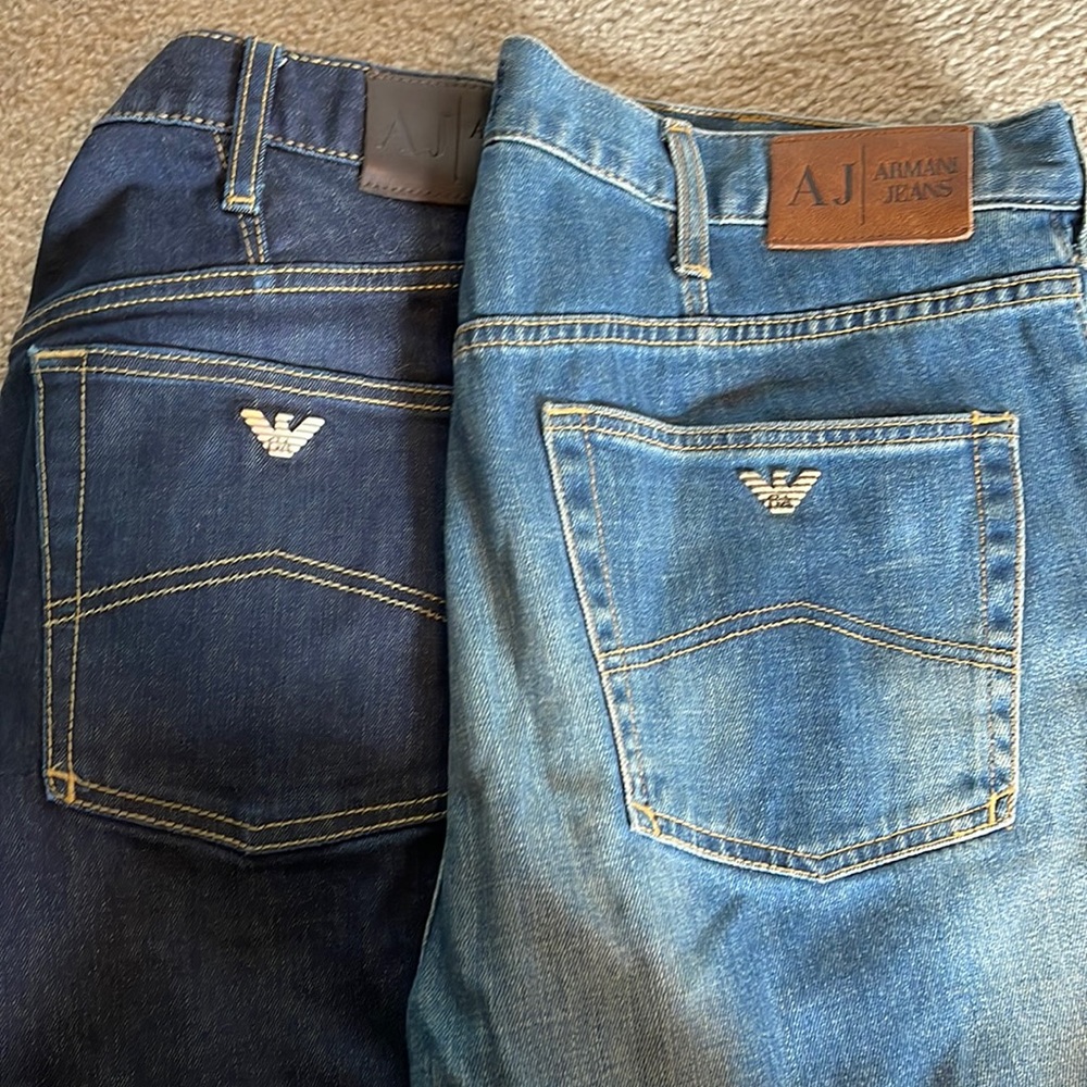 Armani Jeans 34x34. 2 pairs in great condition!